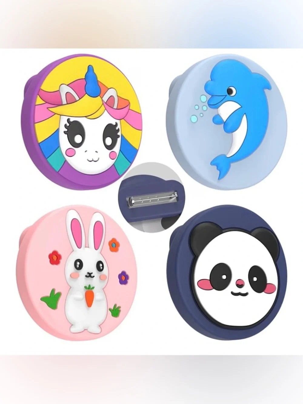 Airtag Holder for Kids - (4 Pack) Soft Silicone Hidden Airtag Case with Pin, NEW
